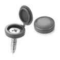 thumbnail image 3 of 100-Pack Plastic Decorative Screw Covers for Furniture Cabinets - Multi-Functional M5 Self-Tapping Screw Protection Caps with Cross Pattern, Easy Installation, Durable Deep Gray Closet Hardware Covers, 3 of 6