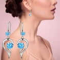 thumbnail image 1 of Boucles d'Oreilles Élégantes Pendantes pour Femmes en Acier Inoxydable Rondes, 1 of 5