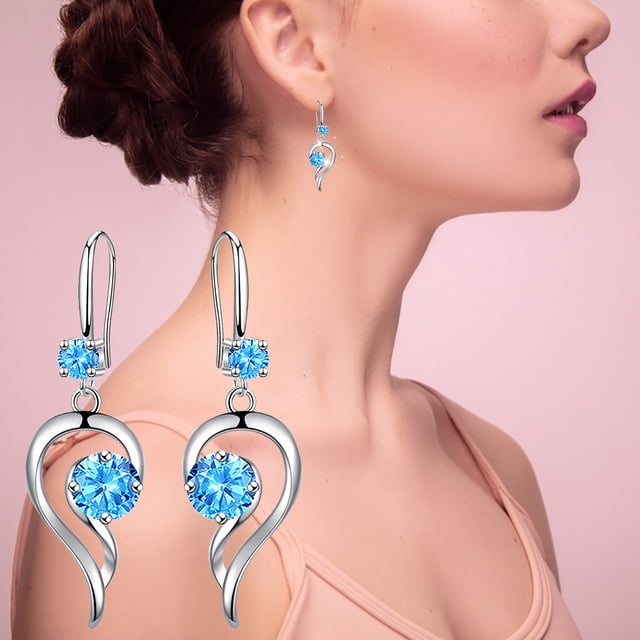 Boucles d'Oreilles Élégantes Pendantes pour Femmes en Acier Inoxydable Rondes