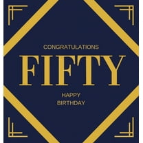 Happy 50th Birthday Guest Book (Hardcover): Happy 50th Birthday Guest book, party and birthday celebrations decor, memor, (Hardcover)