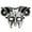 B, variant on Vintage Gold Black 3D Ram Horn Demon Mask, Scary Devil Goat Face Mask, Halloween Masquerade Carnival Haunted House Cosplay Costume Prop