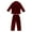 Claret, variant on Senseth 1 Set Women Long Sleeve Nightwear with Pants Warm Leisure Wear Pajamas