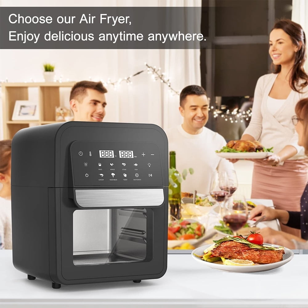 6.5 Quart Air Fryer Electric Hot Airfryers Oven Oil Free Cooker with 8 Presets, Digital LCD Touch Screen, Non-Stick Basket