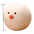thumbnail image 2 of White Snowball Doll Pillow Snowman Plush Toy Ball Doll Cartoon Soft Cute Christmas Gift for Children, 2 of 5
