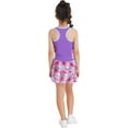 thumbnail image 6 of inhzoy Kids Girls 2PCs Golf Tennis Sports Outfits Racerback Vest with Skirt Skorts A Purple 6, 6 of 7