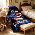 thumbnail image 1 of Independence Day Blanket Festive Flannel Blanket Soft Warm Throw Blanket For Home Sofa Bed Holiday Decoration, 1 of 9