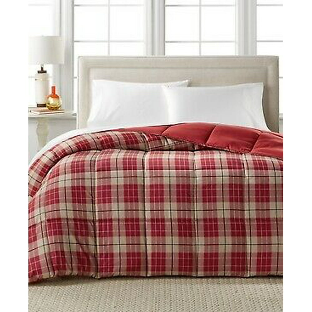 Home Design Down Alternative Hypoallergenic Plaid Comforter - FULL ...