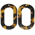thumbnail image 1 of Zola Elements Acetate Pendant, Oval Donut 27x44mm, 2 Pieces, Brown Tortoise Shell, 1 of 1