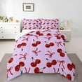 thumbnail image 2 of Erosebridal Bow-tie Print Bedding Sets Twin with Comforter, Cute Bowknot Duvet Insert, Cherry Room Decor, Lightweight 2-Piece, 2 of 8