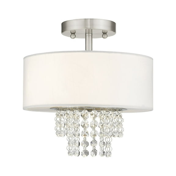 Livex Lighting Carlisle Ceiling Mount in Brushed Nickel