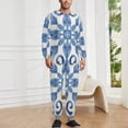thumbnail image 2 of Mineral Blue Men's Pajama Set Sleepwear Pjs Lightweight Long Sleeve Crewneck Shirts and Bottoms Soft Comfy Sleep Sets L, 2 of 5