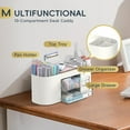 thumbnail image 4 of INTIGE Plastic Desk Organizer with Pencil Pen Holder, 10-Compartment Pen Organizer with 3 Drawers, 4 of 6