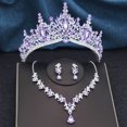 thumbnail image 1 of Princess Crown Bridal Jewelry Sets for Women Tiaras and Necklace Earrings Prom Bride Jewelry Set Wedding Dress accessories, 1 of 3