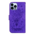 thumbnail image 4 of Nalacover for iPhone 14 Pro Max Wallet Case,Luxury Embossed Sun Flower Pattern PU Leather Soft TPU Magnetic Flip Folio Book Credit Card Holder Shockproof for Women Men Phone Cover+Wrist Strap.Purple, 4 of 8