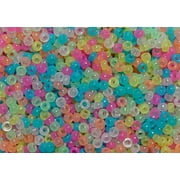 JOLLY STORE Crafts Multi Colors Glow in Dark 6.5x4mm Mini Pony Beads, 1000pcs