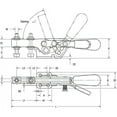 thumbnail image 2 of De-Sta-Co Toggle Clamp,Horiz w/Lock,2.20 In,9.88 2027-UR, 2 of 2