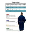 thumbnail image 7 of Sunisery Men Fall Winter Warm Long Sleeve Flannel Sleepwear Robe Shawl Bathrobe Pajamas Nightwear, 7 of 7