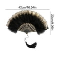 thumbnail image 3 of Rirozkan Folding Fan, Vintage Feather Hand Fan, Puffy Dance Performance Prop for Wedding, Garden Party, Events, Gifts, 3 of 6