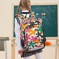 thumbnail image 7 of FORMRS School Backpack 17" Student Travel Bag with Laptop Compartment, Pink Floral Blooms, 7 of 7