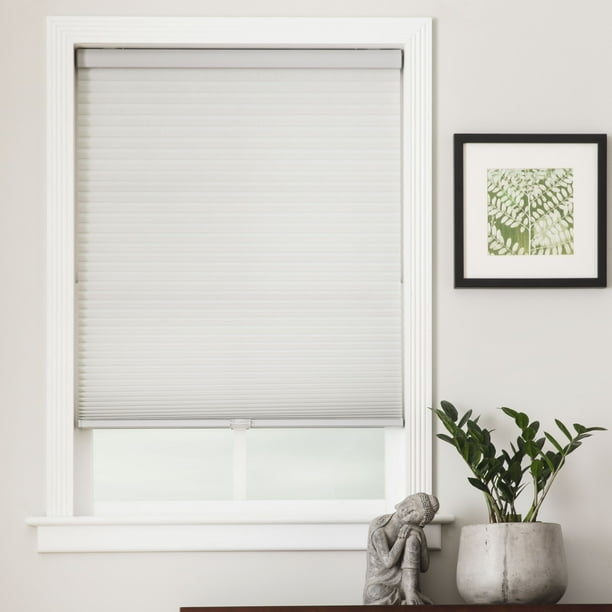 Arlo Blinds Single Cell Light Filtering Grey Cordless Cellular Shades,18"Wx48"H