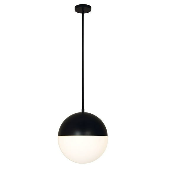 Justice Design Group Fsn-4152-Opal Fusion 3 Light 14" Wide Pendant - Black