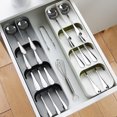 thumbnail image 4 of axGear Kitchen Drawer Organizer Tray for Cutlery Silverware Spoon Forks Storage Gray, 4 of 8