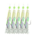 thumbnail image 1 of qifei High Quality 5 pcs Fishing Lure Set with Luminous Hooks for Deep Sea Angling, 1 of 3