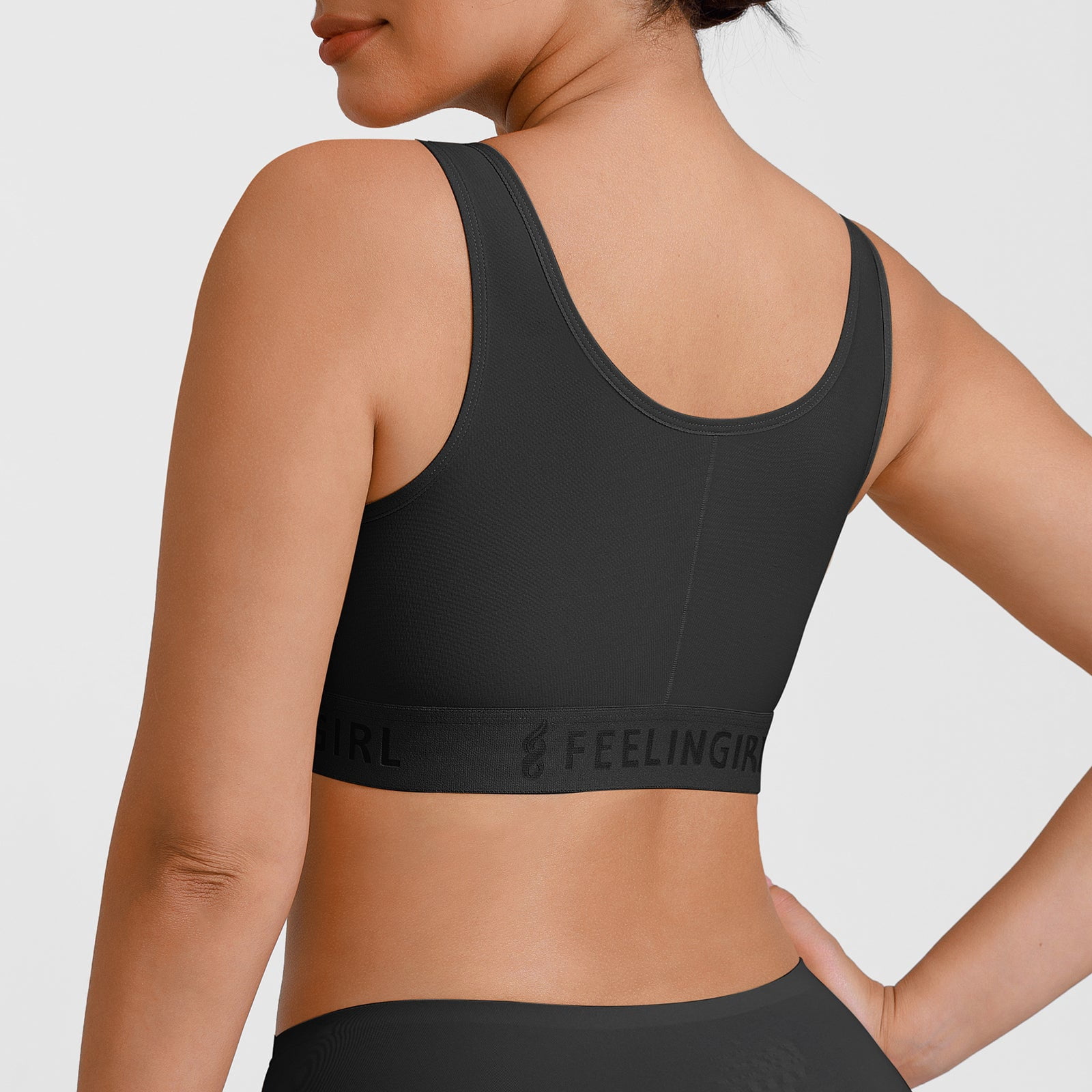 FeelinGirl Post Surgery Compression Bra with Front Closure