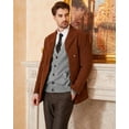 thumbnail image 6 of Kallspin Men’s Cardigan Sweater Wool Blend V Neck Buttons Cardigan with Pockets(Light Grey,Medium), 6 of 10