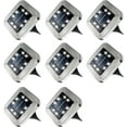 thumbnail image 2 of Bell+Howell Disk Lights Deluxe, Square Solar Outdoor Lights, Waterproof Solar Garden Lights, Auto On/Off Solar Powered Ground Lights, 8 LED Landscape Lighting for Patio, Deck, Pool, Garden -8 Pack, 2 of 7