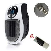 Programmable Space Heater with Led Wall Outlet Heater with Adjustable Thermostat and Timer for Home Office Use 500 Watt with  Remote Control