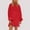 Red, variant on Zedker Dresses for Women Oversized Long Sleeve Patchwork Sweatshirt Dress Crewneck Tunic Sweatshirts Fall Loose Pullover Top Plus Size Green L