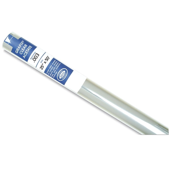 Grafix Clear Acetate - 25" x 50 ft x .003", Roll