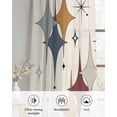 thumbnail image 6 of Grey Yellow Diamond Sheer Curtains 63 Inch Length 2 Panels Set for Living Room/Bedroom, Modern Geometric Middle Century Beige Kitchen Curtains Grommet Semi-Sheer Curtains Window Treatments 42"x63"x2, 6 of 7