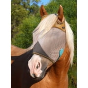 TSZ Horse Fly Mask - UV Block 70% Breathable Soft Fleece Padding Fly Masks for Horses Flymask Durable Fly Control Comfortable Adjustable Straps All-Day for Equines