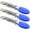 3pcs Blue, variant on Small Tongs with Silicone Tips 7-Inch Mini Serving Tongs-7-inch 3pcs Black