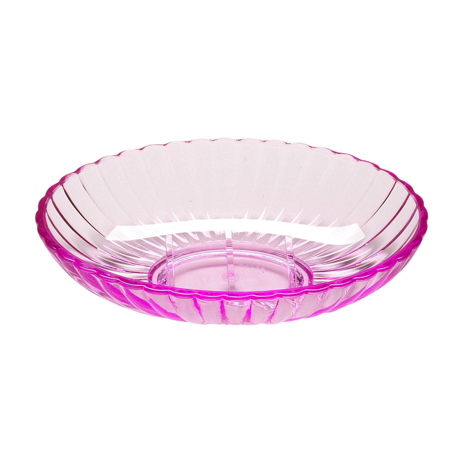 Pink, RibTextured Soap Dish