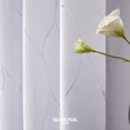 thumbnail image 5 of Deconovo Silver Wave Printed Thermal Insulated Blackout Curtains Room Darkening Curtain for Bedroom, 42W x 45L inch, 2 Panels, Greyish White, 5 of 6
