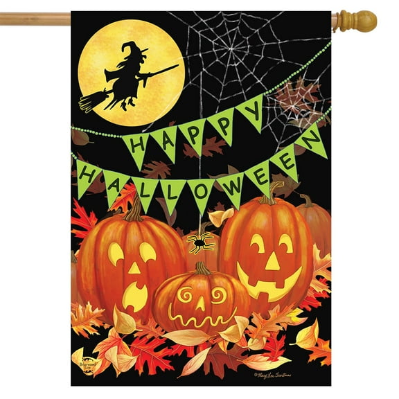 Halloween Haunts House Flag