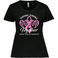 thumbnail image 3 of Inktastic Staying Strong Together with Pink Breast Cancer Ribbon Women's Plus Size T-Shirt, 3 of 5
