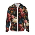 thumbnail image 1 of Vsdgher Sweat à Capuche Imprimé Fleurs Roses pour Hommes Femmes, Manches Longues Protection Solaire Pêche Course Natation-Grand, 1 of 7