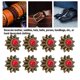 thumbnail image 4 of 20 Sets Daisy Conchos Decorativos Hebillas De Metal Esculpido Patrones De Metal Con Imitación Colorida Remaches Turquesas Pequeños Botones De aleación De Zinc Occidental Para, 4 of 7