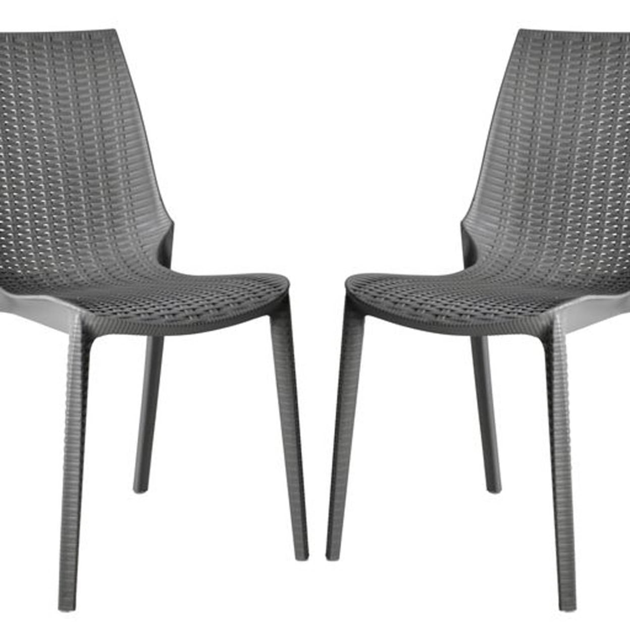 Kent Outdoor Dining Chair, Set of 2 Grey