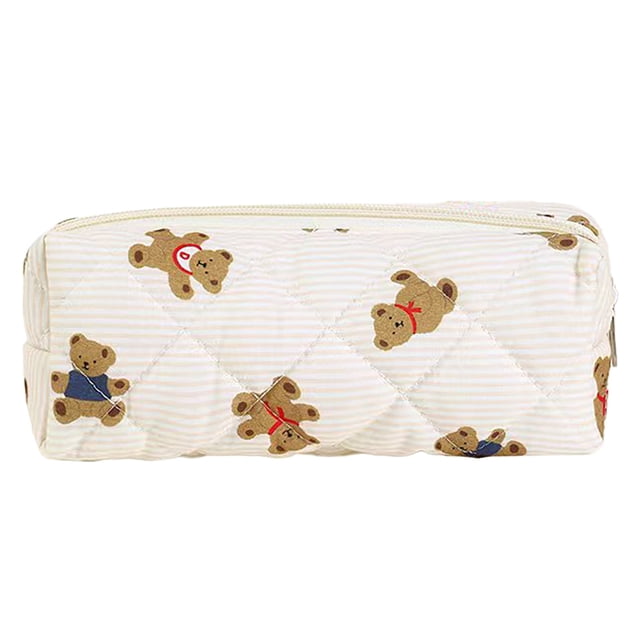Set de neceseres acolchados con flores para mujer, neceser de viaje, organizador de artículos de aseo, tejido suave, cremallera suave, ideal para viajes diarios y como regalo de vacaciones