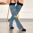 thumbnail image 5 of Coolnut 1 Pack Cute Dinosaur Compression Socks for Women Men Knee High Stocking for Running,Athletic,Medical, 5 of 6