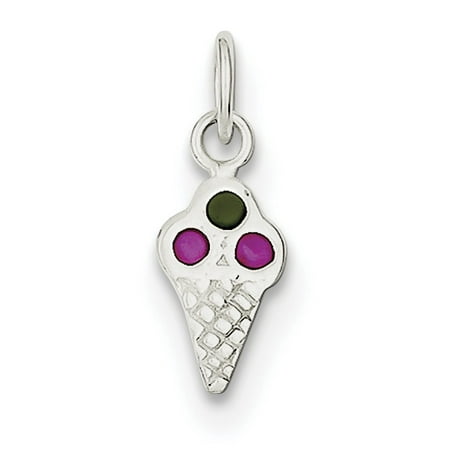 Sterling Cone - Sterling Silver Enameled Ice Cream Cone