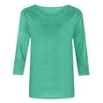 thumbnail image 5 of Fantaslook Up to 65% off Ladies' St. Patrick's Day Printed Round Neck Three Quarter Sleeve 3/4 Sleeve T-shirt Loose Top Green XL, 5 of 5