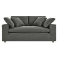 thumbnail image 5 of Modular Loveseat Sofa Couch, Grey Gray, Fabric, Living Kitchen Cafe Bistro Hospitality Restaurant, Modern Contemporary HB33507, 5 of 8