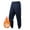 Navy, variant on Men's Fleece Sweatpants Winter Thermal Joggers Elastic Waistband Warm Straight Leg Casual Pants for Cold Weather