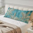 thumbnail image 4 of Blue Palm Tree Body Pillow Cover 20 x 54 Inch Decorative Pillow Cover Country Botanical Tropical Jungle Plants Lumbar Pillowcase Seasonal Rectangle Cushion Case for Couch Sofa Bed Living Room, 4 of 9